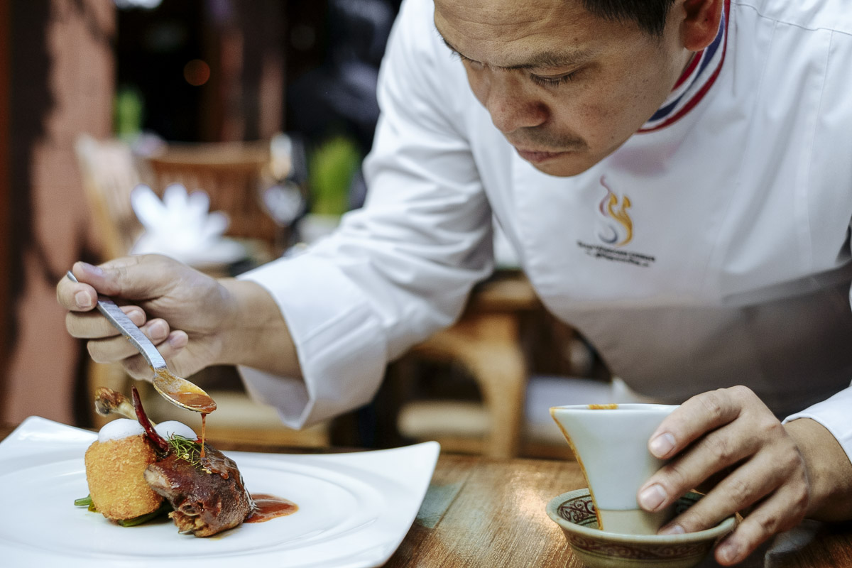 advertising lifestyle and food photography Bangkok with chef Chumpon