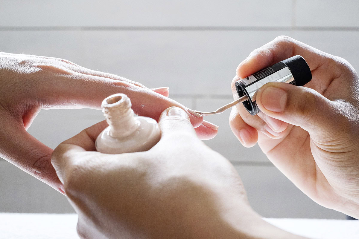 lifestyle photography spa Bangkok Thailand nail painting