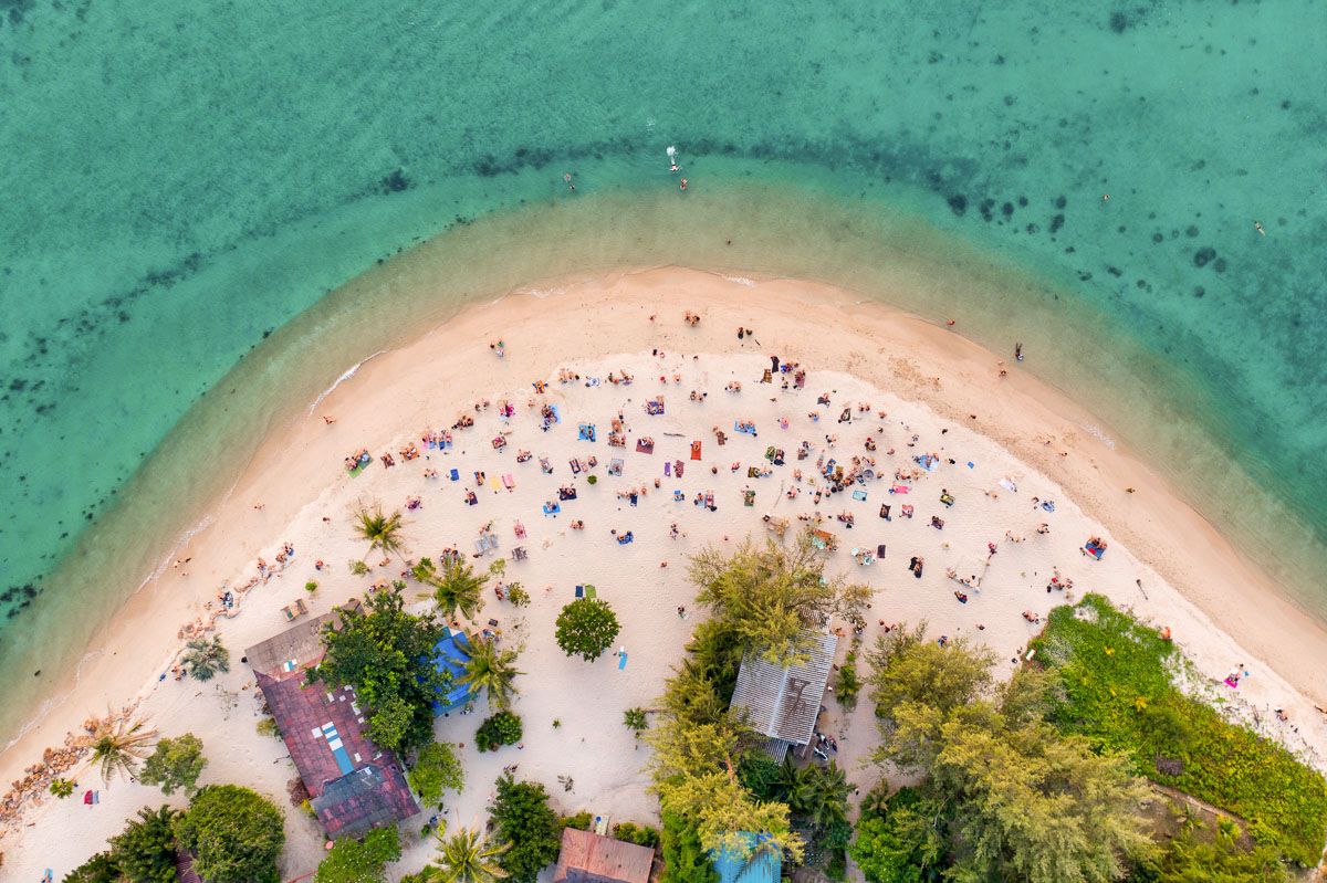 aerial beach photography Koh Phangan thailand