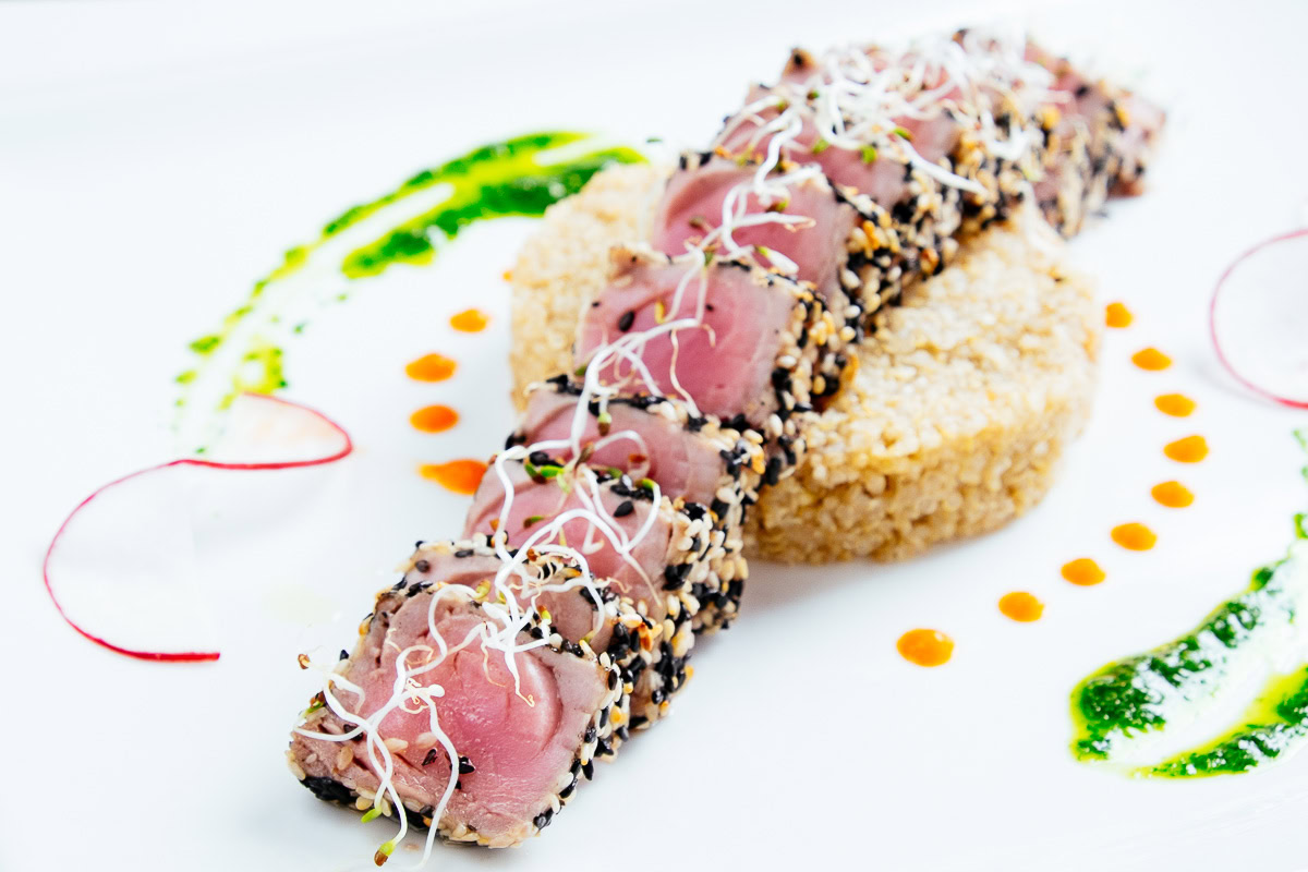 food photography tuna Japanese style Thailand