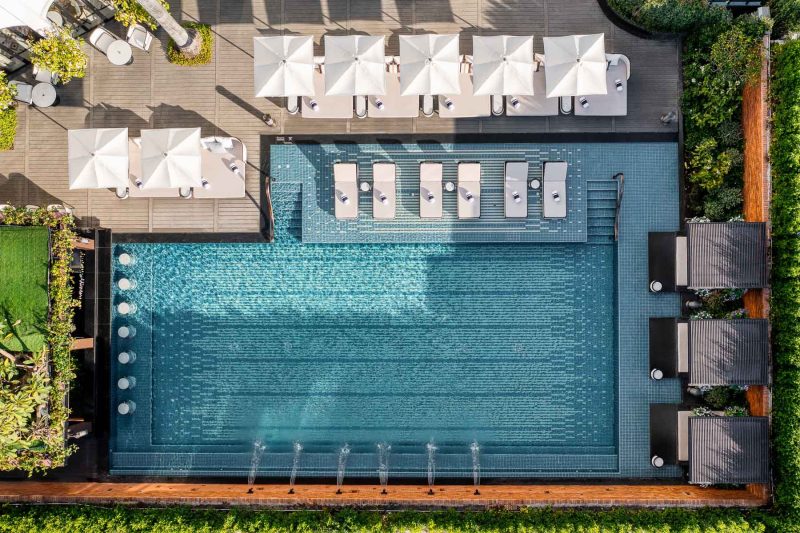 aerial-drone-photo-intercontinental-chiang-mai-pool