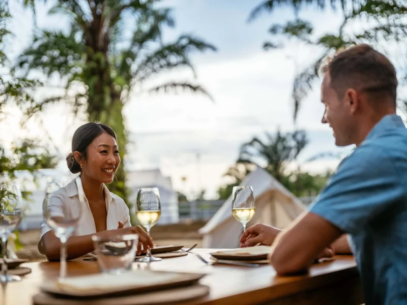 Outdoor dinner setting at JW Garden, JW Marriott Khao Lak