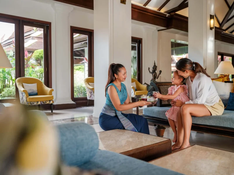 Hotel lobby welcome area, JW Marriott Khao Lak