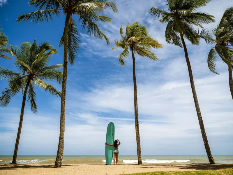Surfing on the beach, JW Marriott Khao Lak